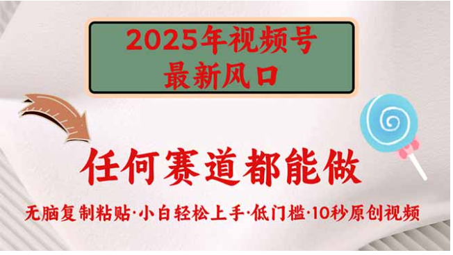 2025年视频号新风口，低门槛只需要无脑执行-优优云网创