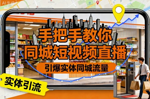 手把手教你同城短视频直播，引爆实体同城流量-优优云网创